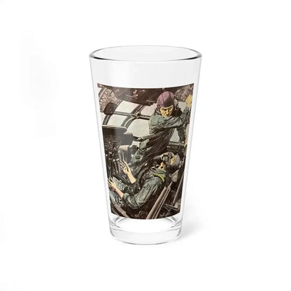 Pilot Failure by Alice Lent Covert, The Saturday Evening Post, May 16, 1959 (Magazine Illustration) Pint Glass 16oz 16oz - Go Mug Yourself