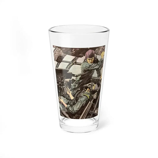 Pilot Failure by Alice Lent Covert, The Saturday Evening Post, May 16, 1959 (Magazine Illustration) Pint Glass 16oz 16oz - Go Mug Yourself