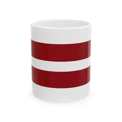 Pilot Flag of Latvia (Latvia) White Coffee Mug 11oz - Go Mug Yourself