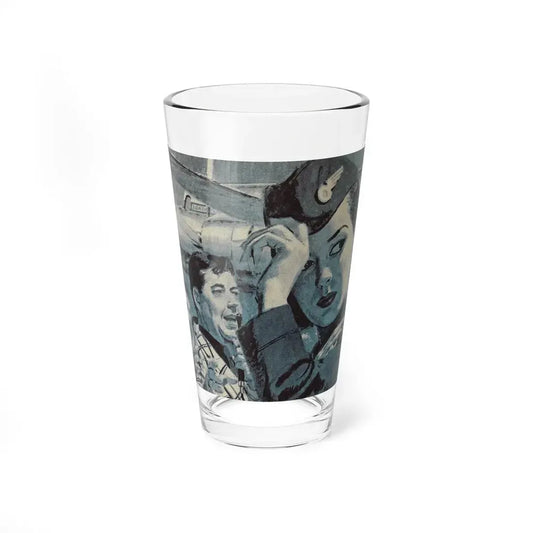 Pilot's Wife, Woman's Day, January 1957 (Magazine Illustration) Pint Glass 16oz 16oz - Go Mug Yourself
