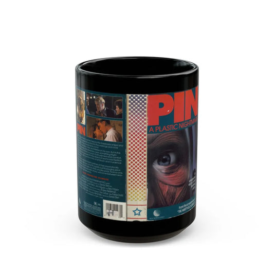 PIN A PLASTIC NIGHTMARE (VHS COVER) - Black Coffee Mug-15oz-Go Mug Yourself