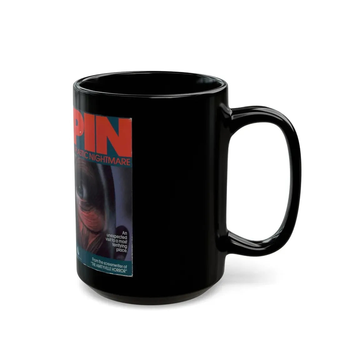 PIN A PLASTIC NIGHTMARE (VHS COVER) - Black Coffee Mug - Go Mug Yourself