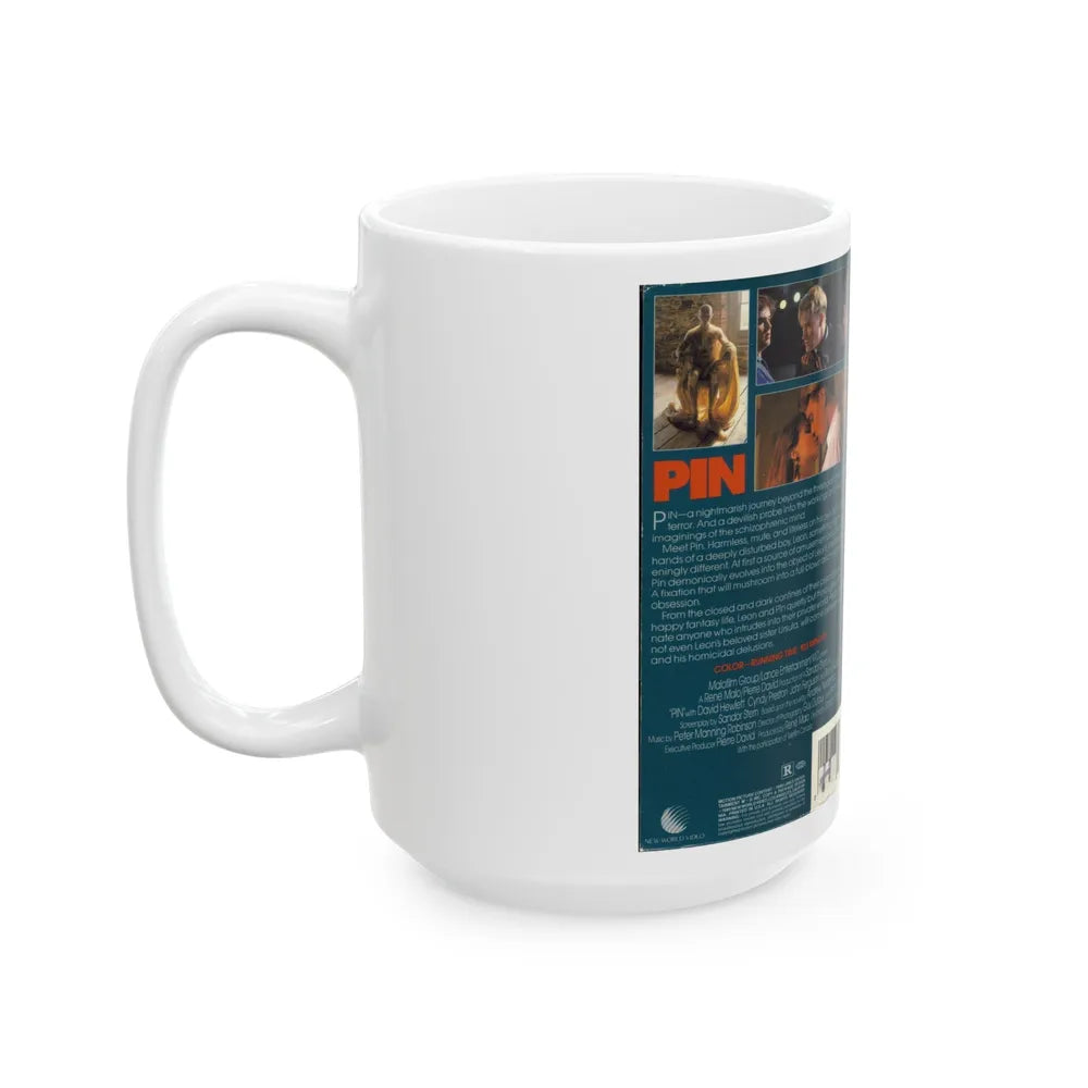 PIN A PLASTIC NIGHTMARE (VHS COVER) - White Coffee Mug-Go Mug Yourself