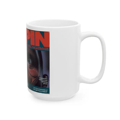 PIN A PLASTIC NIGHTMARE (VHS COVER) - White Coffee Mug-Go Mug Yourself