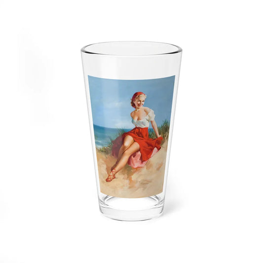 Pin-Up Girl (Magazine Illustration) Pint Glass 16oz-16oz-Go Mug Yourself