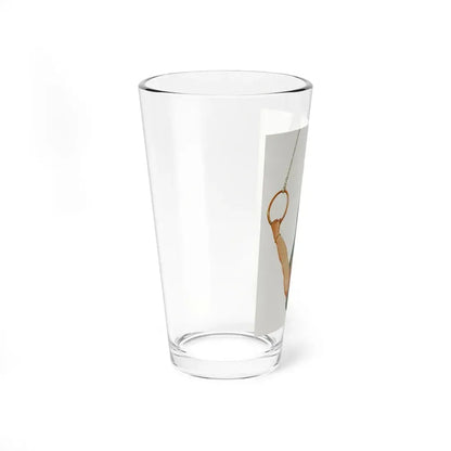 Pin-Up on Gymnastic Rings (Magazine Illustration) Pint Glass 16oz - Go Mug Yourself