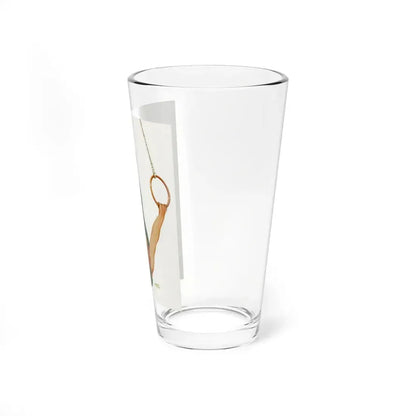 Pin-Up on Gymnastic Rings (Magazine Illustration) Pint Glass 16oz - Go Mug Yourself