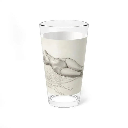 Pin-up Preliminary Artwork, Esquire, August 1940 (Magazine Illustration) Pint Glass 16oz 16oz - Go Mug Yourself
