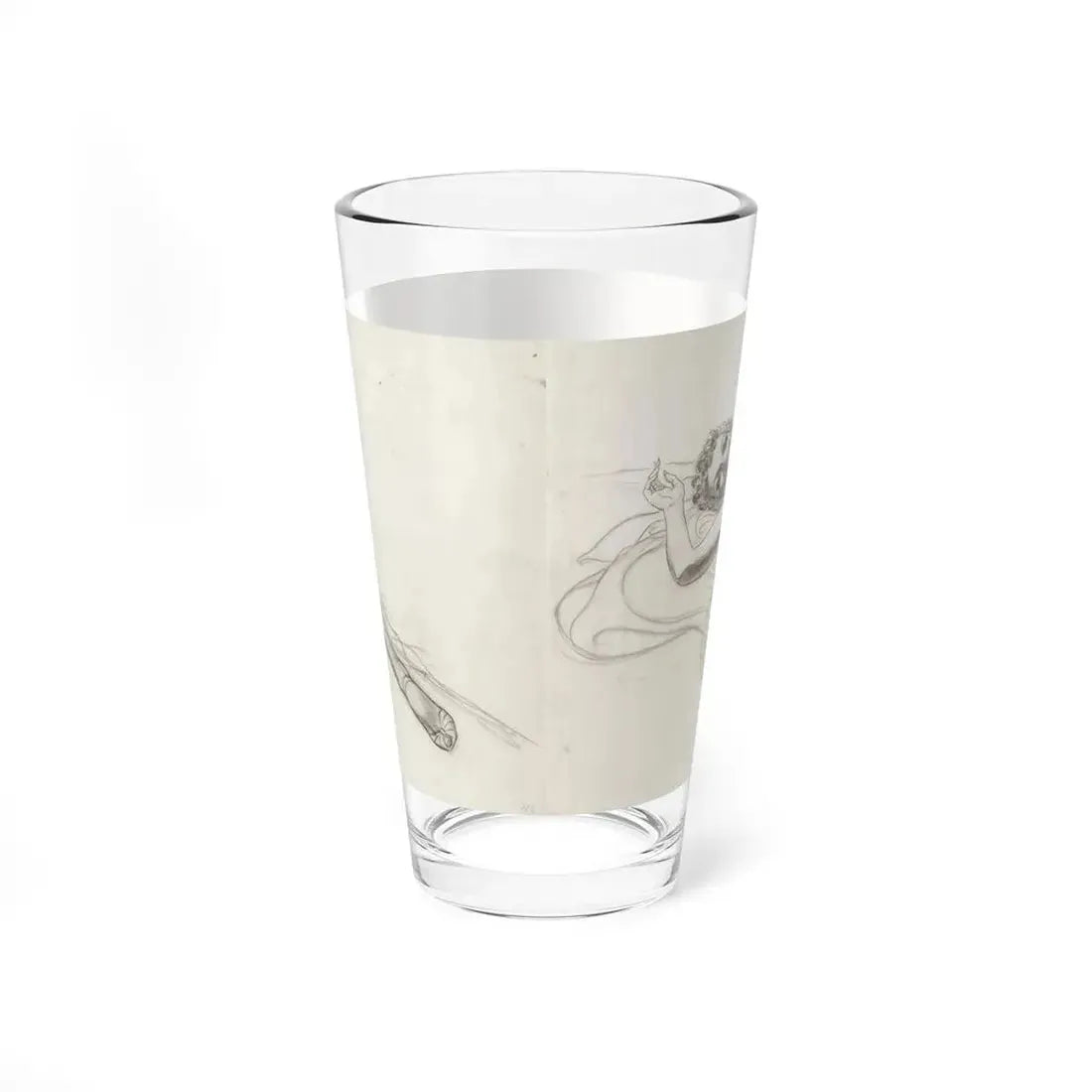 Pin-up Preliminary Artwork, Esquire, August 1940 (Magazine Illustration) Pint Glass 16oz - Go Mug Yourself