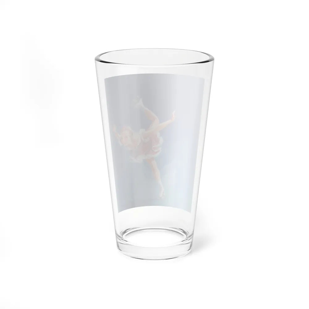 Pin-Up Roller-Skating (Magazine Illustration) Pint Glass 16oz-Go Mug Yourself