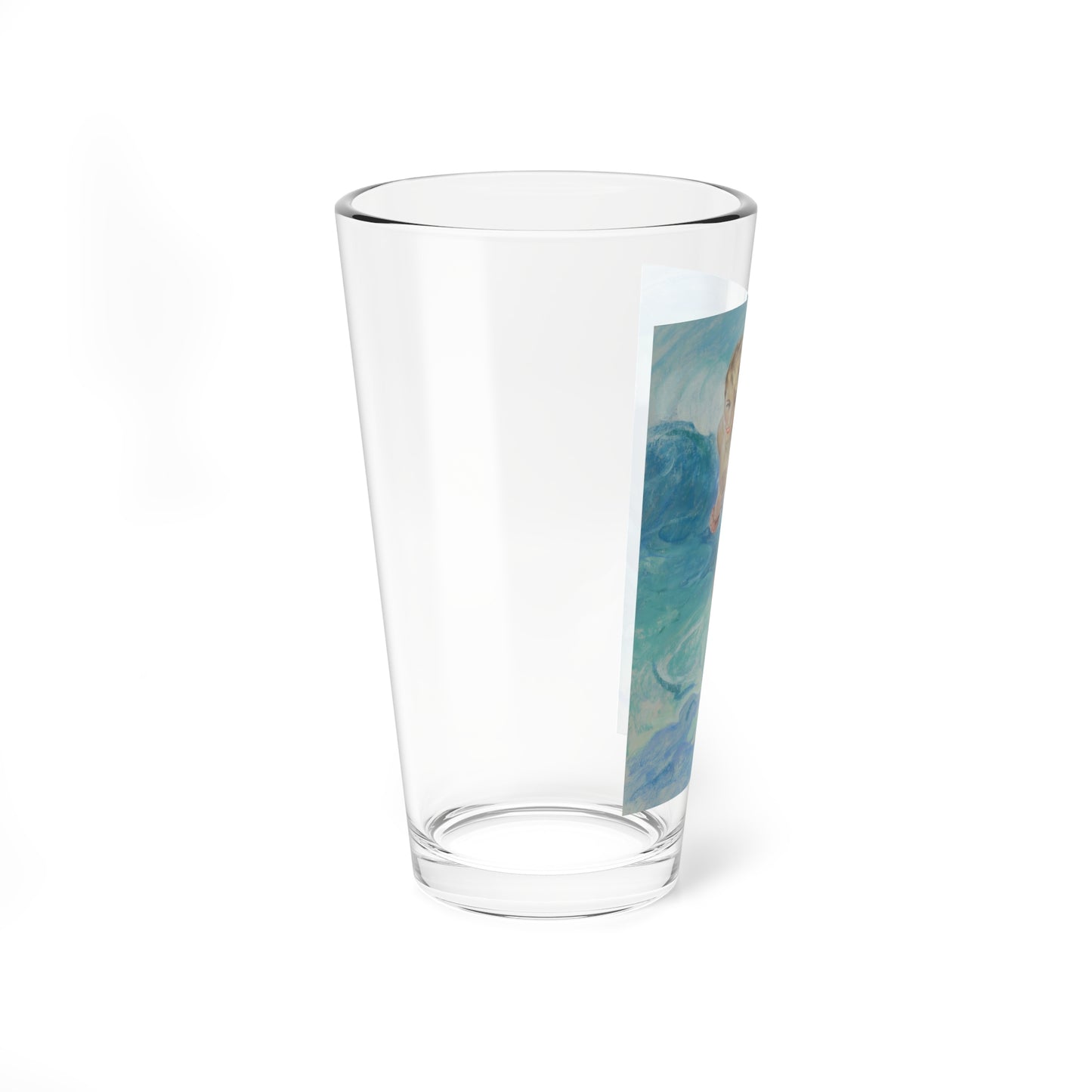 Pin-Up Standing in the Waves, 1952 (Magazine Illustration) Pint Glass 16oz-Go Mug Yourself