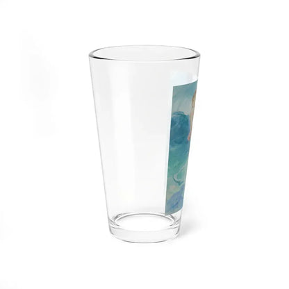 Pin-Up Standing in the Waves, 1952 (Magazine Illustration) Pint Glass 16oz - Go Mug Yourself