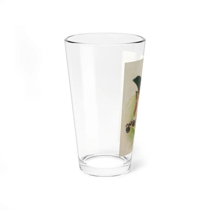 Pin Up with Binoculars (Magazine Illustration) Pint Glass 16oz-Go Mug Yourself