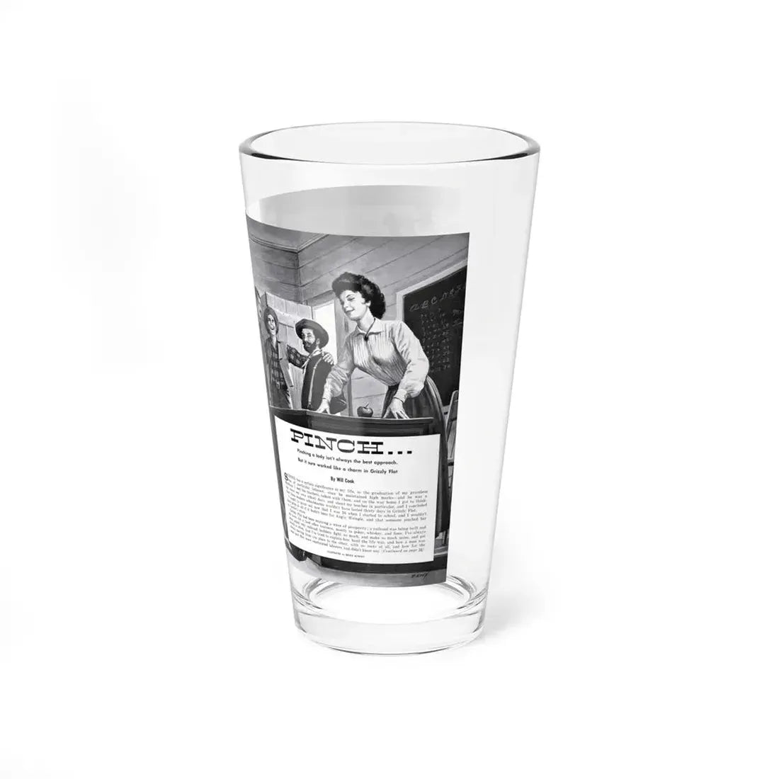 Pinch..., Bluebook for Men, October 1960 (Magazine Illustration) Pint Glass 16oz - Go Mug Yourself