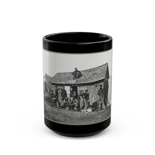 Pine Cottage , Civil War Soldiers Winter Quarters (U.S. Civil War) Black Coffee Mug-15oz-Go Mug Yourself