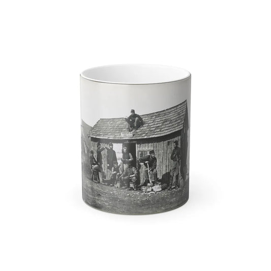 Pine Cottage , Civil War Soldiers Winter Quarters (U.S. Civil War) Color Changing Coffee Mug 11oz-11oz-Go Mug Yourself