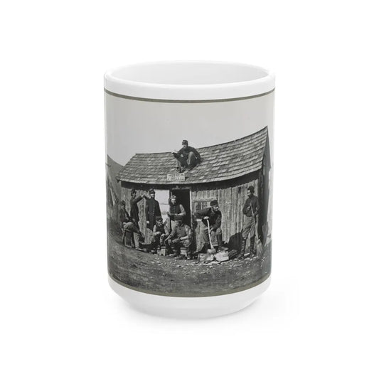 Pine Cottage , Civil War Soldiers Winter Quarters (U.S. Civil War) White Coffee Mug-15oz-Go Mug Yourself