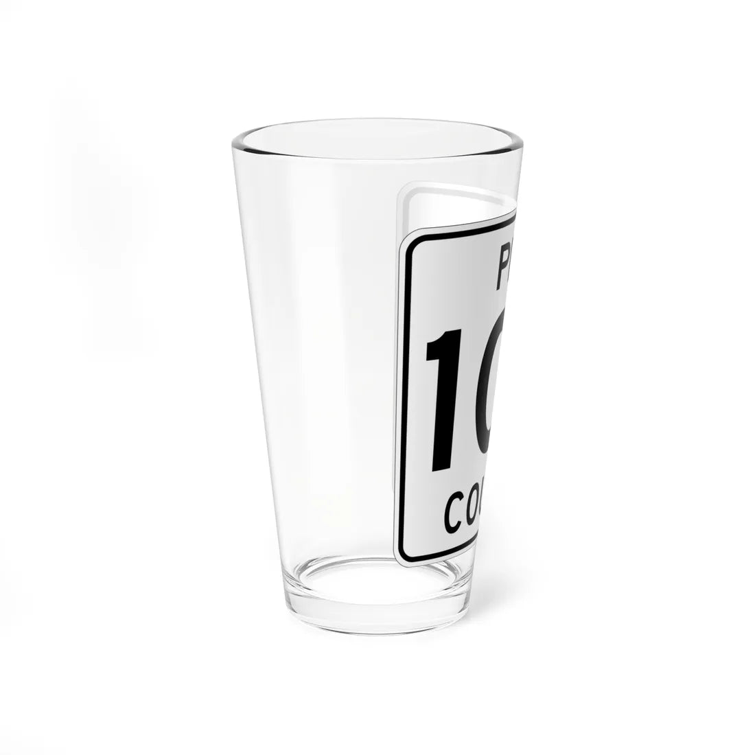 Pine County Route 107 MN (Minnesota) (Road Sign) Pint Glass 16oz - Go Mug Yourself