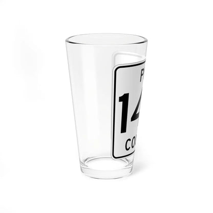 Pine County Route 140 MN (Minnesota) (Road Sign) Pint Glass 16oz - Go Mug Yourself