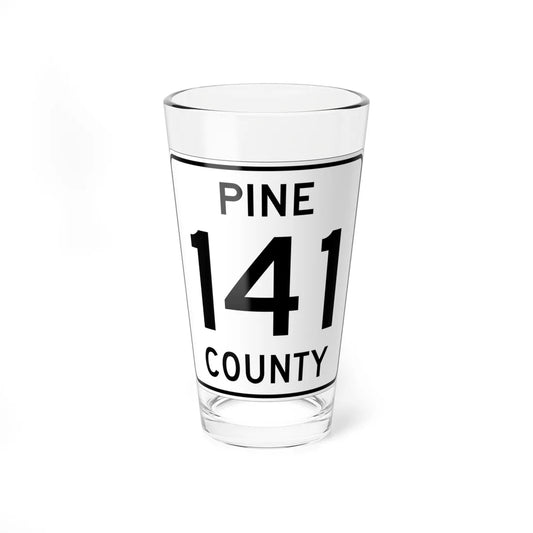 Pine County Route 141 MN (Minnesota) (Road Sign) Pint Glass 16oz 16oz - Go Mug Yourself