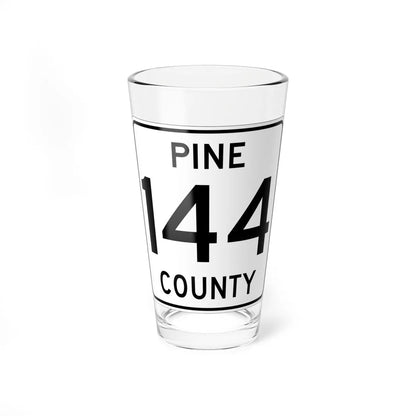 Pine County Route 144 MN (Minnesota) (Road Sign) Pint Glass 16oz 16oz - Go Mug Yourself