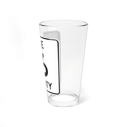 Pine County Route 16 MN (Minnesota) (Road Sign) Pint Glass 16oz - Go Mug Yourself