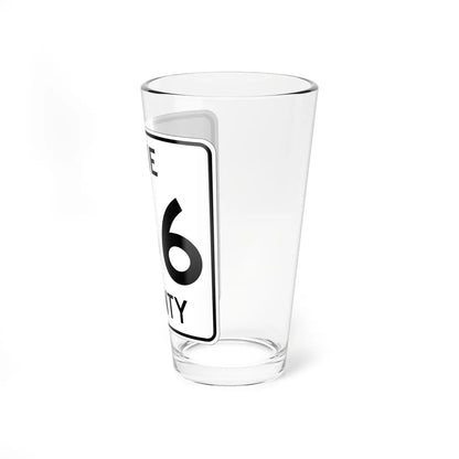 Pine County Route 166 MN (Minnesota) (Road Sign) Pint Glass 16oz - Go Mug Yourself