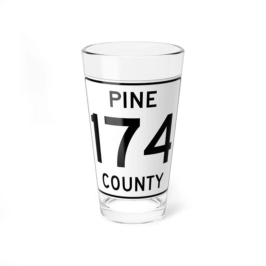 Pine County Route 174 MN (Minnesota) (Road Sign) Pint Glass 16oz 16oz - Go Mug Yourself
