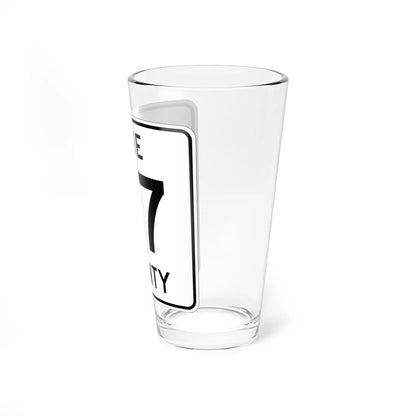 Pine County Route 27 MN (Minnesota) (Road Sign) Pint Glass 16oz - Go Mug Yourself