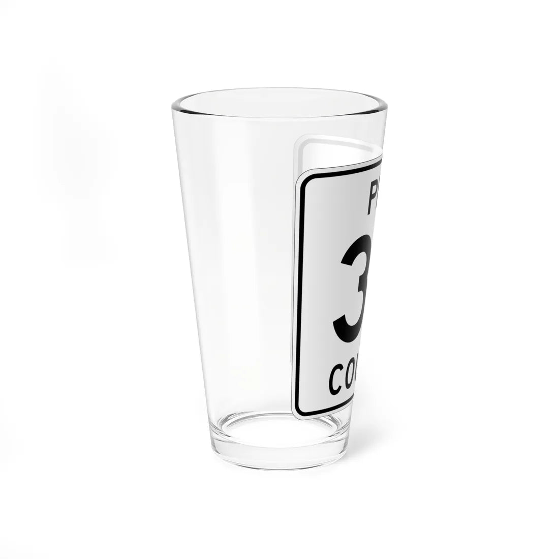 Pine County Route 33 MN (Minnesota) (Road Sign) Pint Glass 16oz - Go Mug Yourself