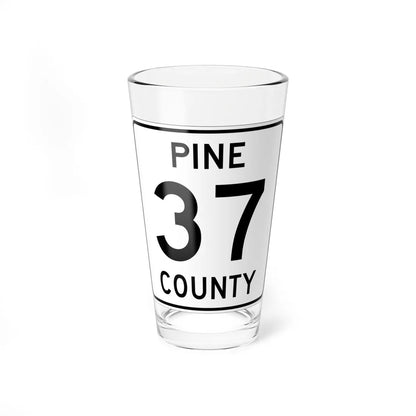 Pine County Route 37 MN (Minnesota) (Road Sign) Pint Glass 16oz 16oz - Go Mug Yourself