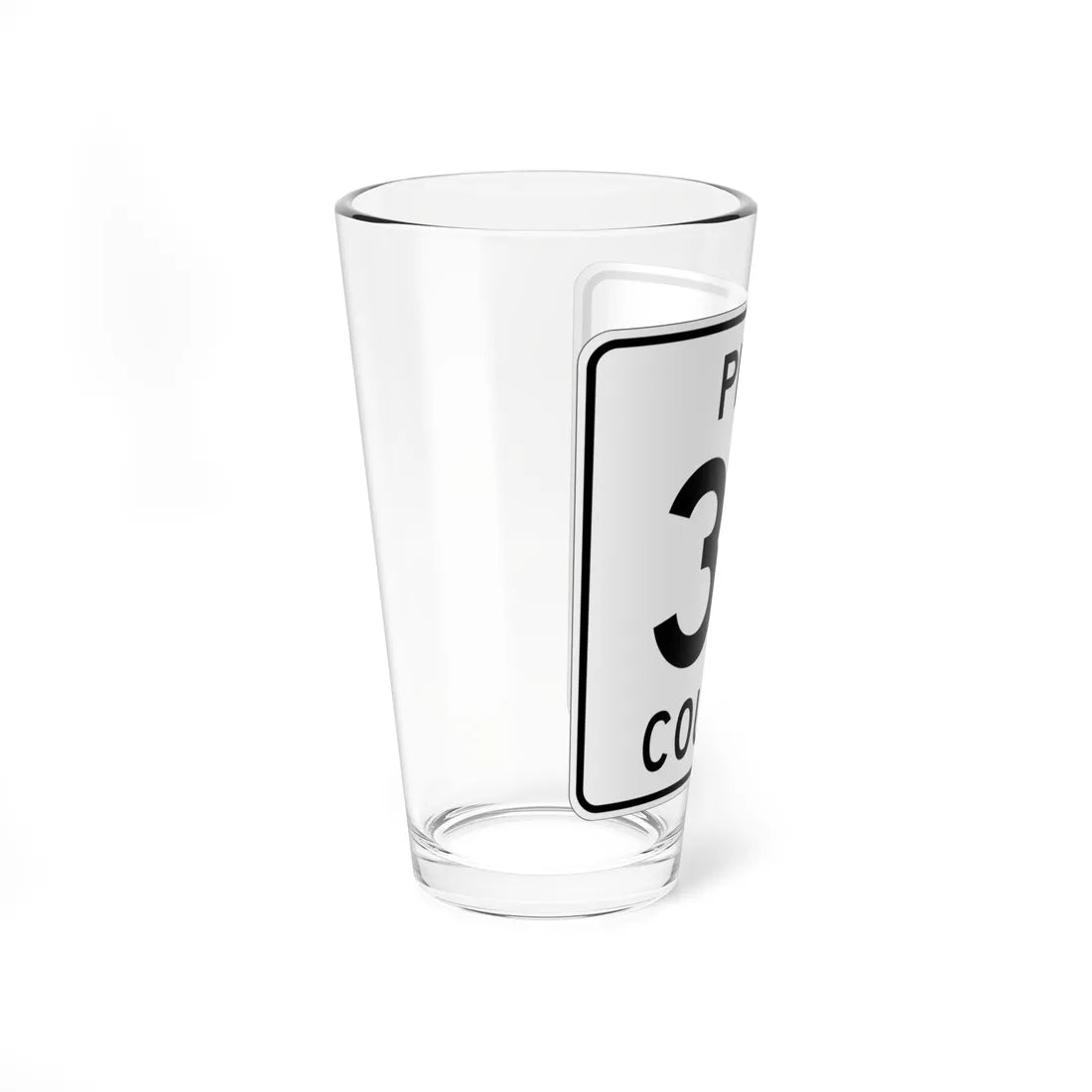 Pine County Route 37 MN (Minnesota) (Road Sign) Pint Glass 16oz - Go Mug Yourself