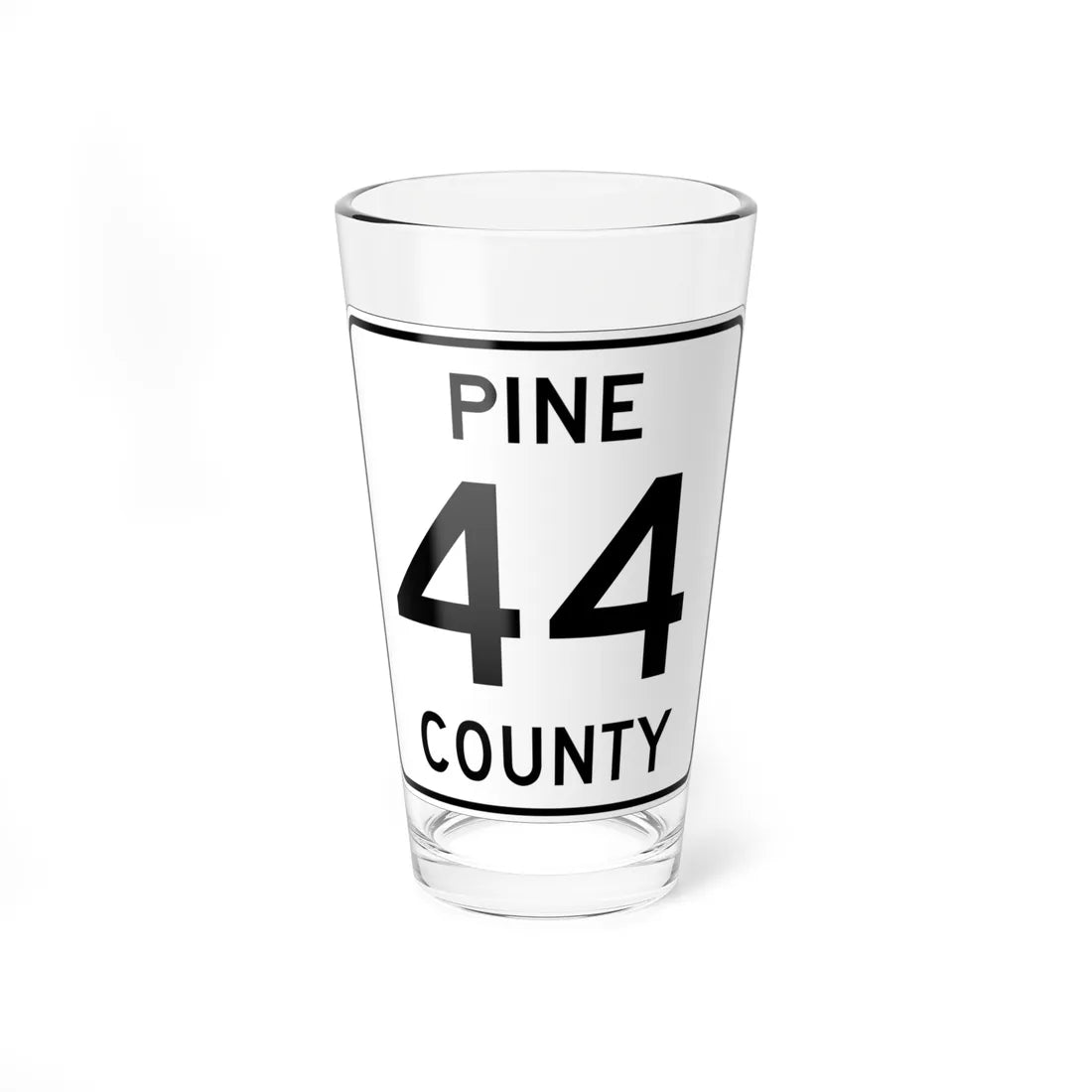 Pine County Route 44 MN (Minnesota) (Road Sign) Pint Glass 16oz 16oz - Go Mug Yourself