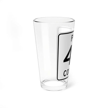 Pine County Route 47 MN (Minnesota) (Road Sign) Pint Glass 16oz - Go Mug Yourself