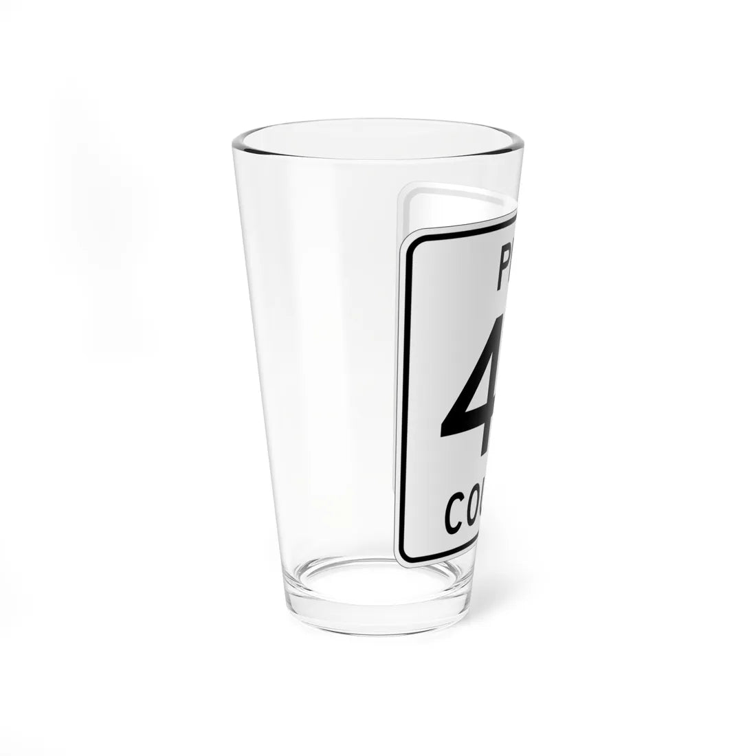 Pine County Route 48 MN (Minnesota) (Road Sign) Pint Glass 16oz - Go Mug Yourself