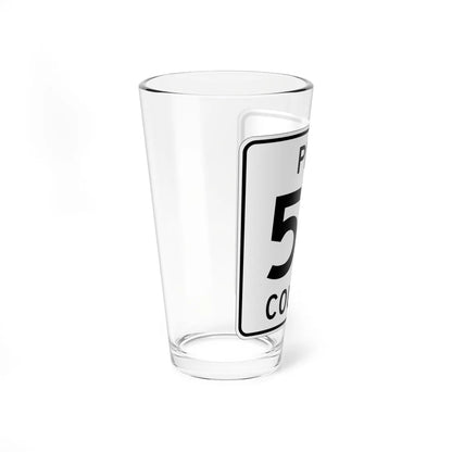 Pine County Route 50 MN (Minnesota) (Road Sign) Pint Glass 16oz - Go Mug Yourself