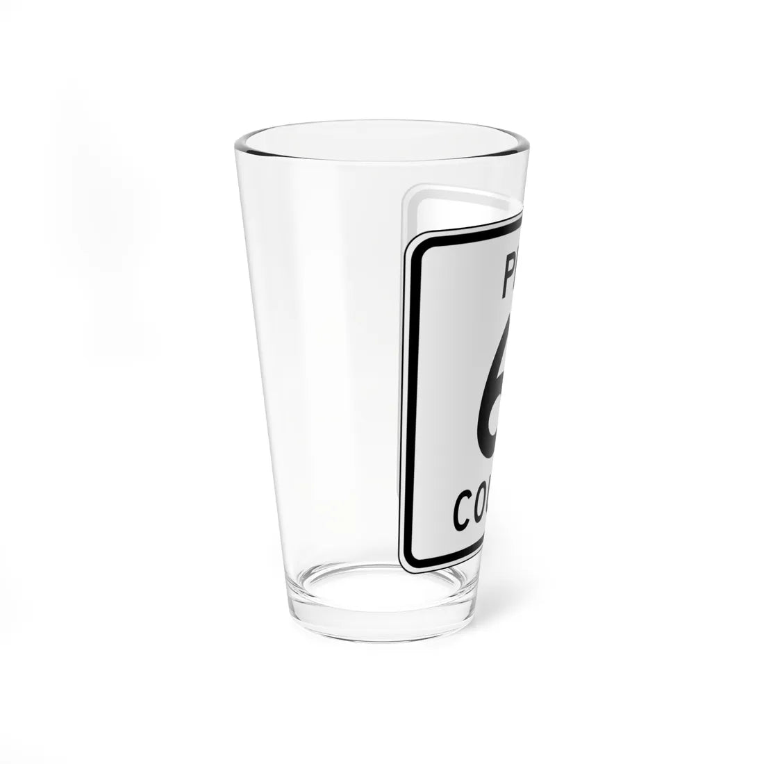 Pine County Route 61 MN (Minnesota) (Road Sign) Pint Glass 16oz - Go Mug Yourself