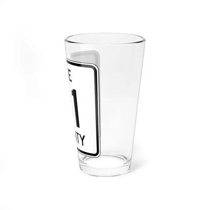 Pine County Route 61 MN (Minnesota) (Road Sign) Pint Glass 16oz - Go Mug Yourself