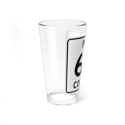 Pine County Route 63 MN (Minnesota) (Road Sign) Pint Glass 16oz - Go Mug Yourself