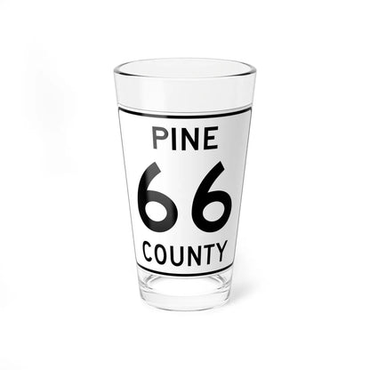 Pine County Route 66 MN (Minnesota) (Road Sign) Pint Glass 16oz 16oz - Go Mug Yourself