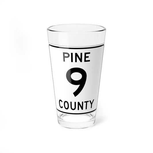 Pine County Route 9 MN (Minnesota) (Road Sign) Pint Glass 16oz 16oz - Go Mug Yourself