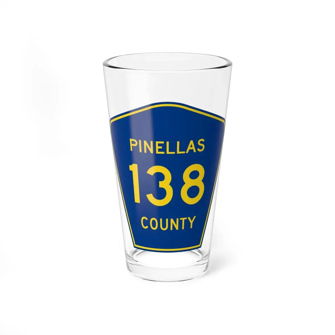 Pinellas County 138 (Florida) (Road Sign) Pint Glass 16oz 16oz - Go Mug Yourself