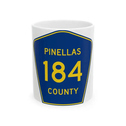 Pinellas County 184 (Florida) (Road Sign) White Coffee Mug 11oz - Go Mug Yourself