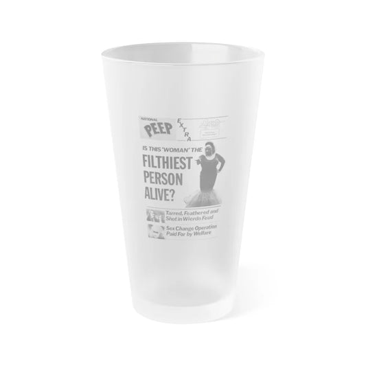 PINK FLAMINGOS (TEASER) 1972 Movie Poster - Frosted Pint Glass 16oz-16oz-Frosted-Go Mug Yourself