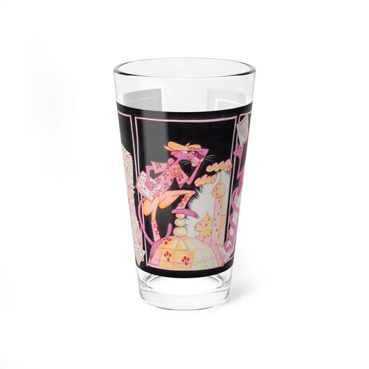 Pink Panther (Magazine Illustration) Pint Glass 16oz-16oz-Go Mug Yourself