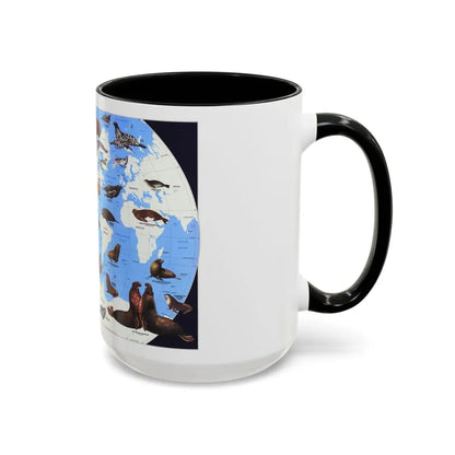 Pinnipeds Around the World (1987) (Map) Accent Coffee Mug - Go Mug Yourself