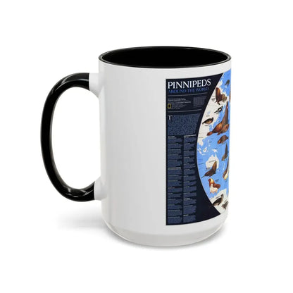 Pinnipeds Around the World (1987) (Map) Accent Coffee Mug - Go Mug Yourself