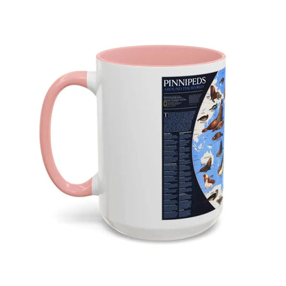 Pinnipeds Around the World (1987) (Map) Accent Coffee Mug - Go Mug Yourself