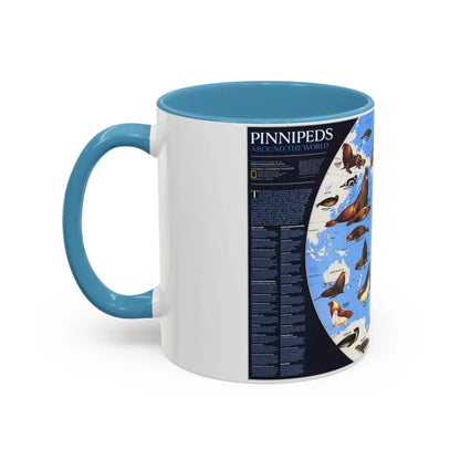Pinnipeds Around the World (1987) (Map) Accent Coffee Mug - Go Mug Yourself