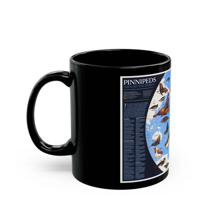 Pinnipeds Around the World (1987) (Map) Black Coffee Mug-Go Mug Yourself